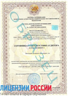 Образец сертификата соответствия аудитора №ST.RU.EXP.00005397-3 Анна Сертификат ISO/TS 16949