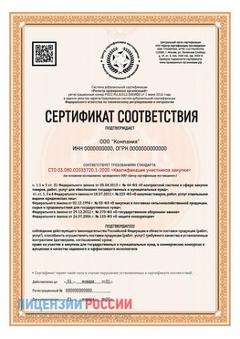 Сертификат СТО 03.080.02033720.1-2020 (Образец) Анна Сертификат СТО 03.080.02033720.1-2020